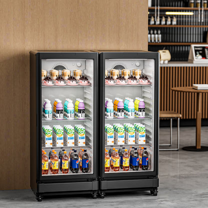 Commercial Merchandiser Refrigerator 5.7/8.1/11.47 CU.FT Glass Door Beverage Fridge