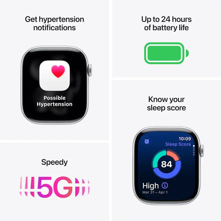Apple Apple Watch Series 11 (GPS, 46mm, Silver Aluminum, Purple Fog Sport Band, M/L)
