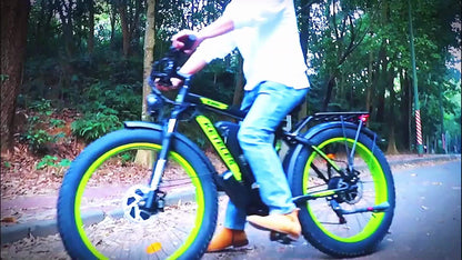 26" Electric Bike For Adults, 7 Speed Electric Scooter With 48V 1104Wh Removable Lithium-Ion Battery, 500W Brushless Motor, 19mph, Up To 50 Miles, Electric Dirt Bike, Dual Motor