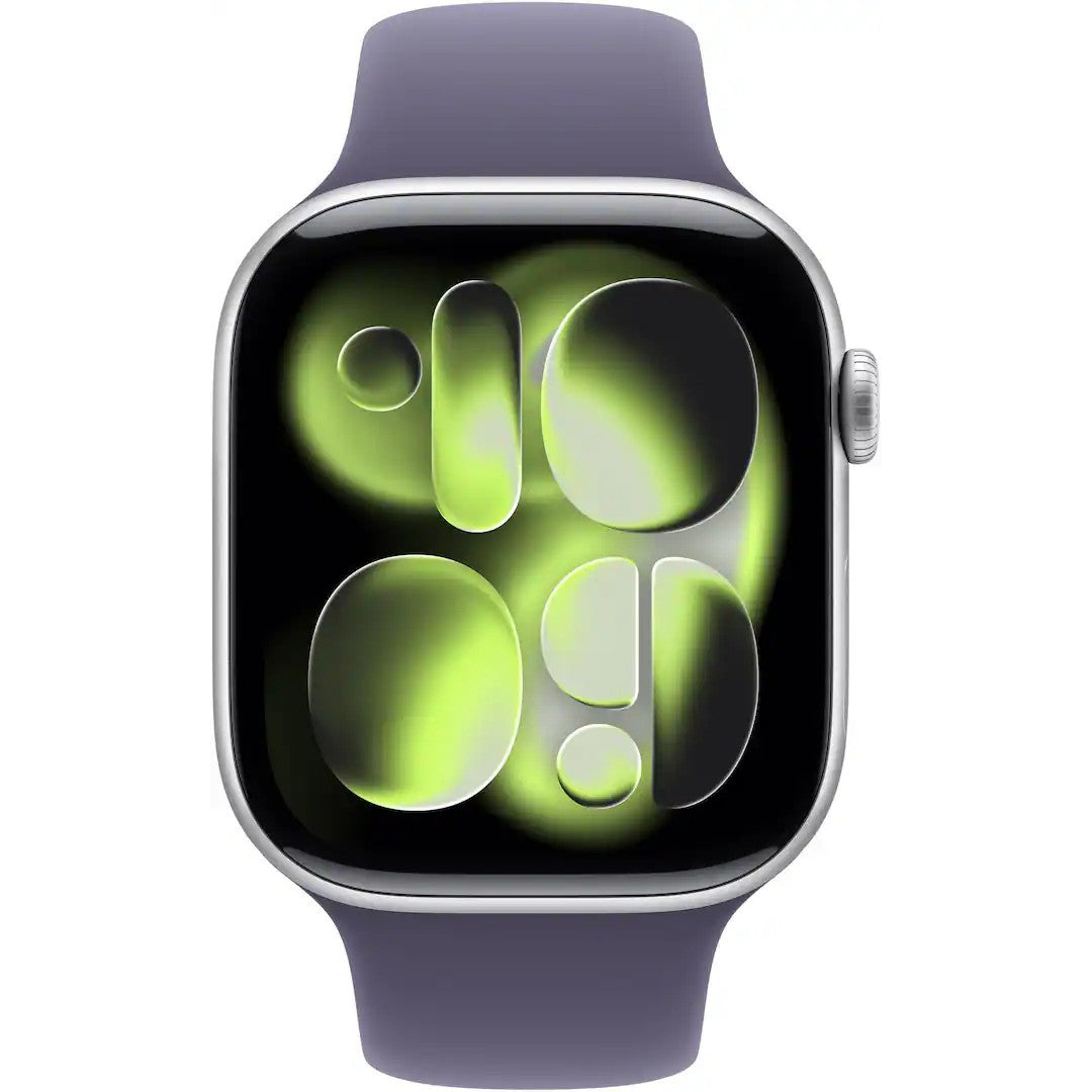 Apple Apple Watch Series 11 (GPS, 46mm, Silver Aluminum, Purple Fog Sport Band, M/L)