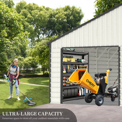 Chery Industrial 23'x22' & 10'x20' & 13'x20' Metal Garage Sheds with Side Door, Double Doors Galvanized Steel Storage Buildings