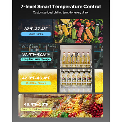 Commercial Merchandiser Refrigerator 5.7/8.1/11.47 CU.FT Glass Door Beverage Fridge