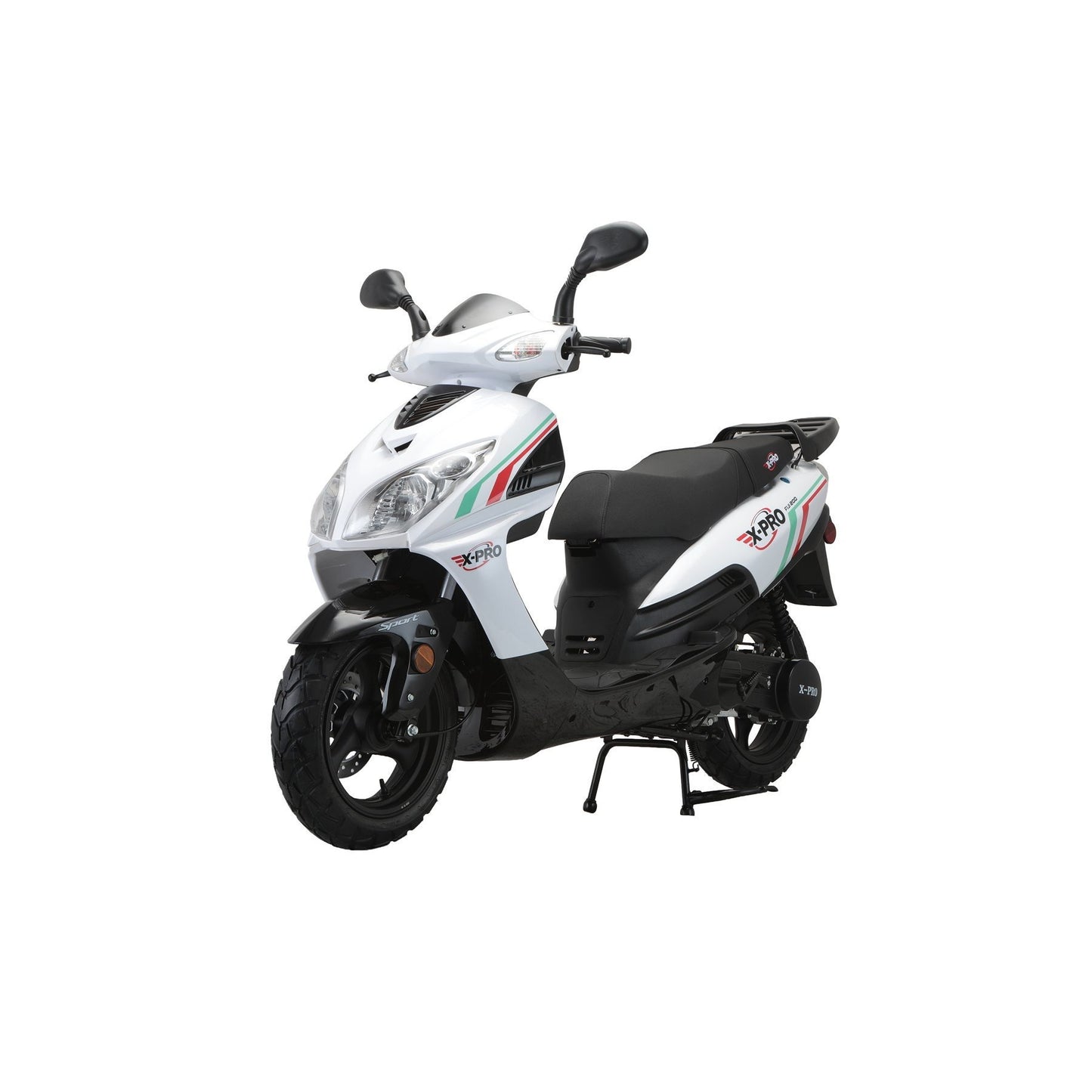X-PRO Fiji 200 Moped Scooter with 13" Aluminum Wheels! Electric/Kick Start!