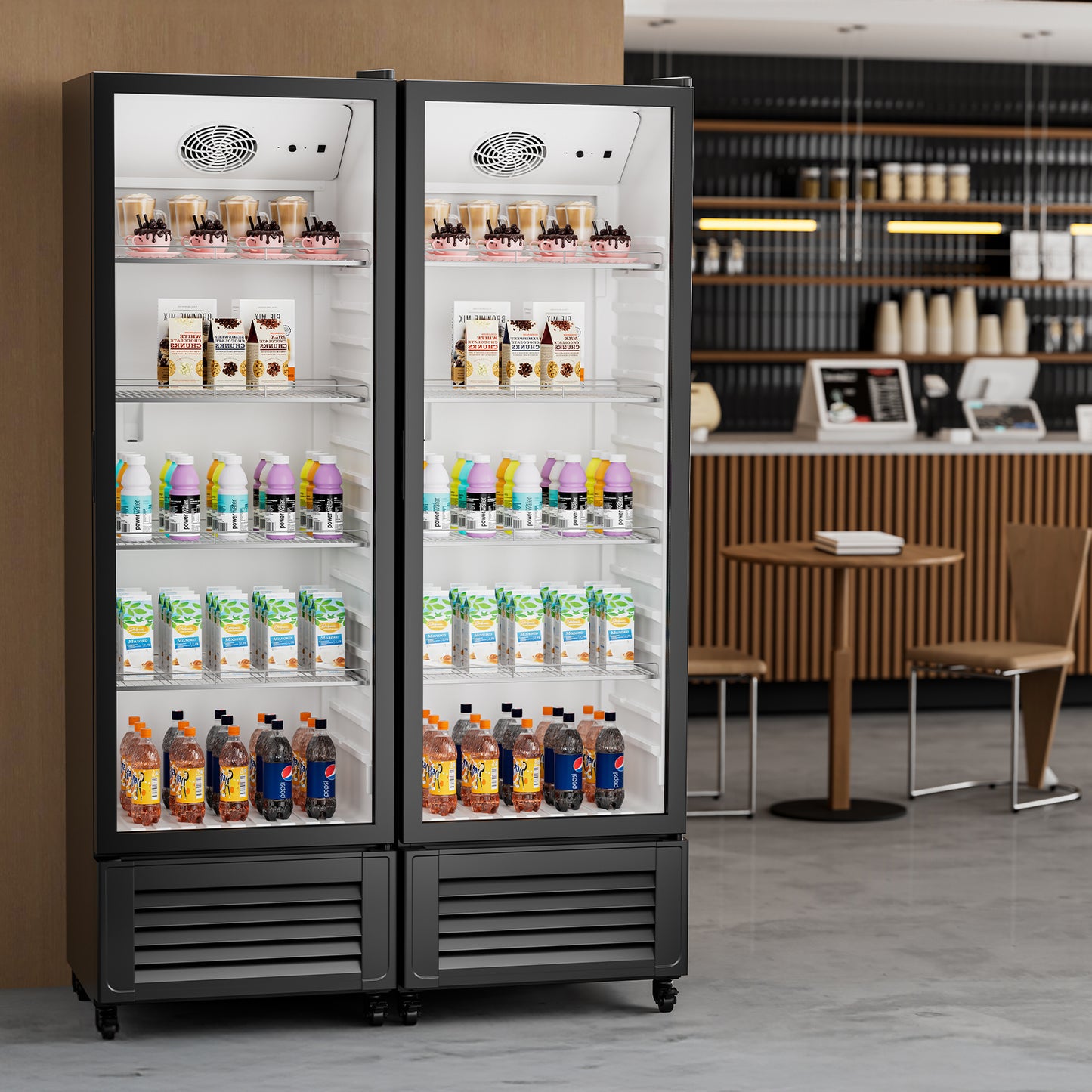 Commercial Merchandiser Refrigerator 5.7/8.1/11.47 CU.FT Glass Door Beverage Fridge