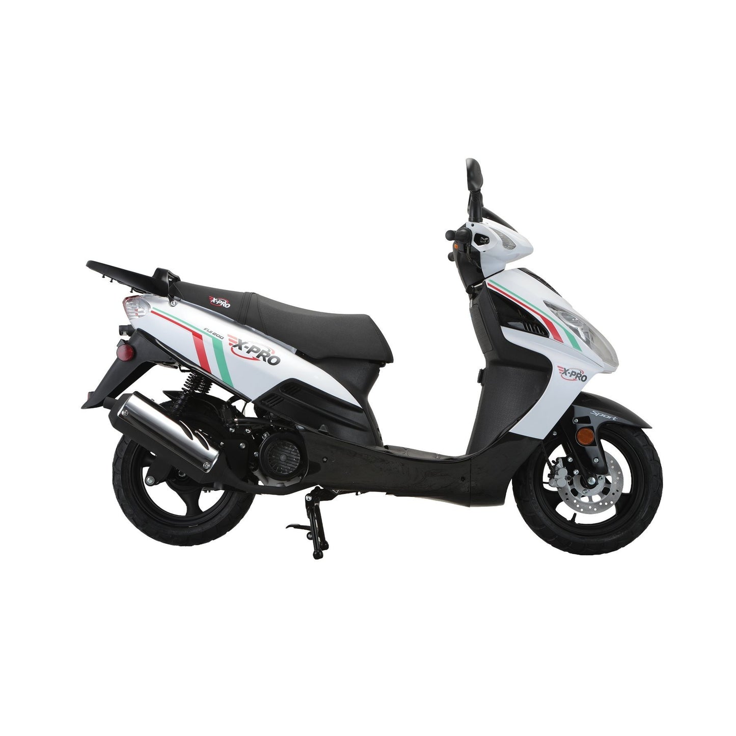 X-PRO Fiji 200 Moped Scooter with 13" Aluminum Wheels! Electric/Kick Start!