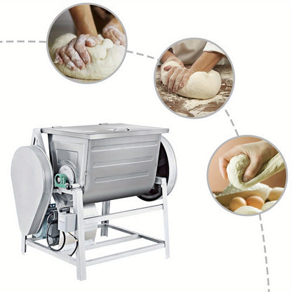 110V Commercial Dough Mixer, Electric Stand Heavy Duty Pizza Dough Mixer Flour Mixer, Max Mixed Dough 33.07LB/ 30QT, for Homes, Restaurants and Other Places