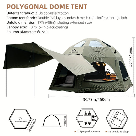 Spherical Inflatable Camping Tent, Green Air Tent With Inflatable Pump, And Windproof, Suitable For Year-round Camping