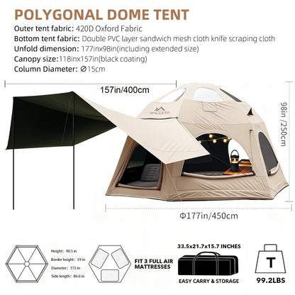 Spherical Inflatable Camping Tent, Green Air Tent With Inflatable Pump, And Windproof, Suitable For Year-round Camping