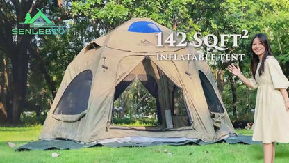 Spherical Inflatable Camping Tent, Green Air Tent With Inflatable Pump, And Windproof, Suitable For Year-round Camping