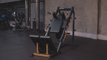 Hack Squat Equipment Featuring an Adjustable ISO Foot Plate And High-Precision Linear Bearings for Home Fitness