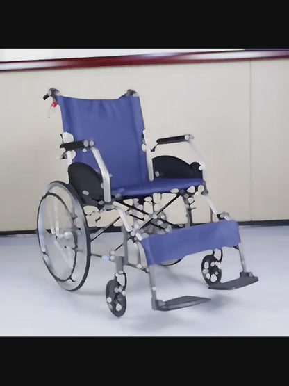 [only 23lbs] Multi-function Manual Wheelchair with Handbrake, Adult Wheelchair, Light Foldable Wheelchair, 20-inch Rear Wheel, Foldale Pedal, for Seniors