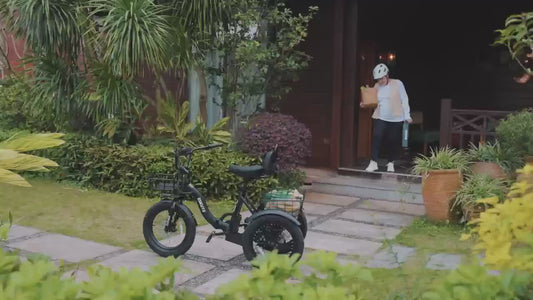 ESKUTE Tricycle for Adults, Folding Trike 18X3.0 Tire Ebike, 624Wh(48V 13AH) Removable Battery, Step-Thru 3 Wheel Electric Bicycle, Up to 55 Miles, Unisex
