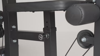 For Home Gym, Multifunctional Workout Station with Leg Press, 150LBS Weight Stack Full Body Workout Equipment for Home Exercise Fitness Strength Training. Suitable for Fitness Men/Women, Without Battery