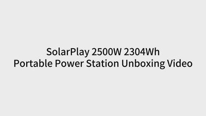 SolarPlay Portable Power Station, 2304Wh High-Capacity Solar Generator, Lithium Iron Phosphate Battery, 4 AC Power Outlets with 4800W Peak Power, Suitable for Home, Camping, and Outdoor Backup Battery Emergency Power Station